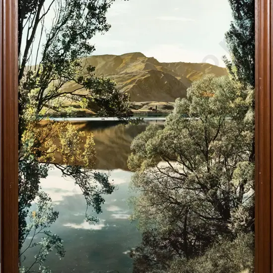 framed reproduction photo print - lake scene H-750 W-510