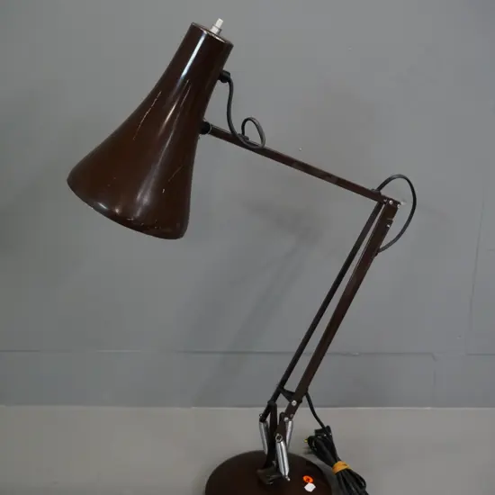brown anglepoise lamp - narrow shade D-150