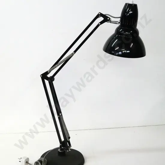 black Gartner Engineering NZ Superluxe anglepoise lamp - some rubbing to paint