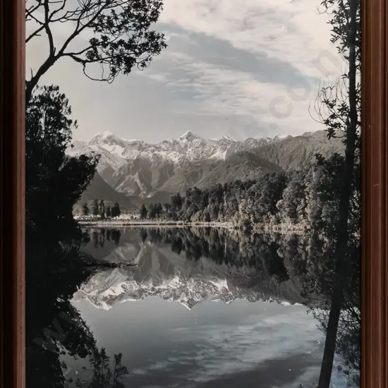 framed reproduction photo print - Lake Mathieson H-750 W-500