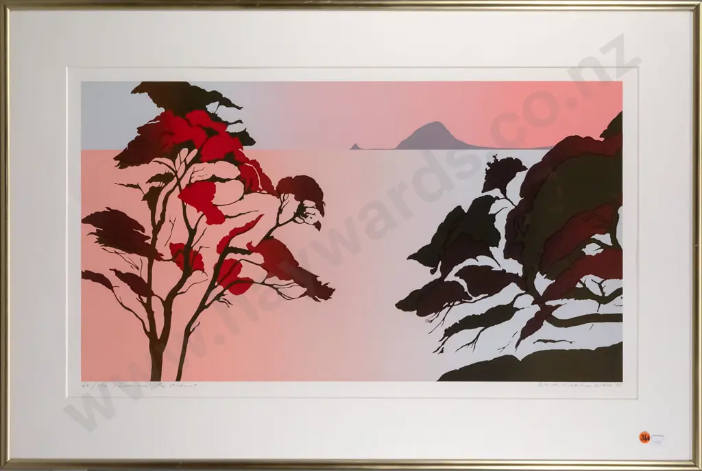 Malcolm Warr '85 - framed ltd edition screenprint 60/150 "Summer, The Mount" H-380 W-690 Image 1++