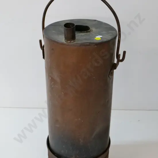 vintage copper thermette - dents & corrosion H-490 D-180