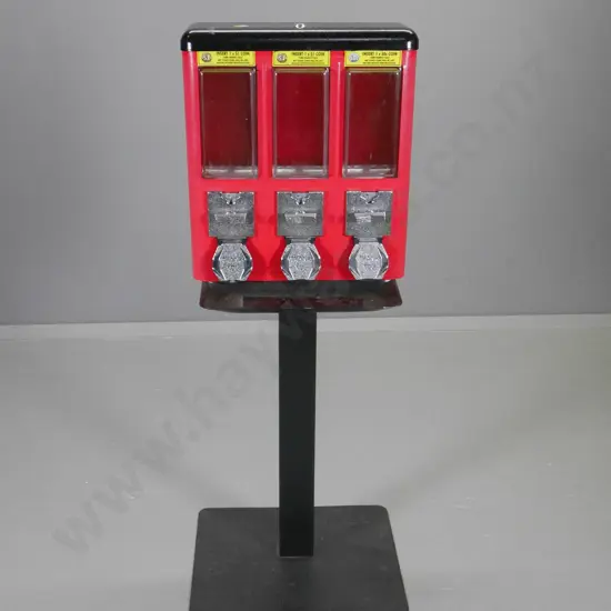 modern 3-section coin operated vending machine - Balls'N'All Vending Co. H-1160 W-460 D-460