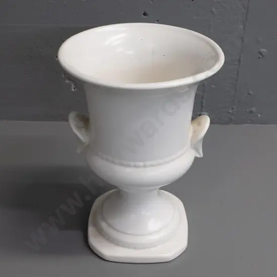 unmarked (Crown Lynn?) white urn vase H-240 W-160