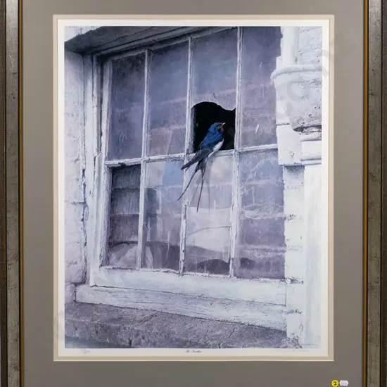 signed framed Raymond Ching ltd edition print 239/850 "The Swallow" H-650 W-500