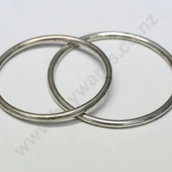 2 silver bangles stamped stg sil
