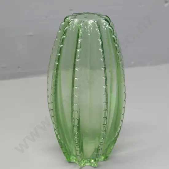 cactus shaped green glass vase H-260