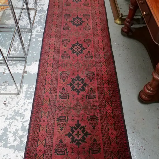 hand-knotted Persian wool floor runner L-3830 W-770