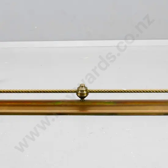 vintage brass hearth surround with twist rails H-120 W-1320 D-370