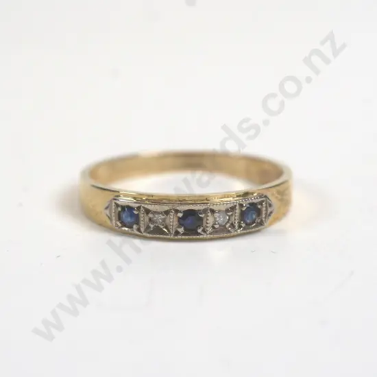 9ct sapphire cz eternity ring stamped 375