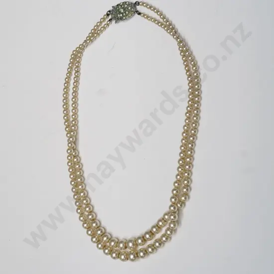 double strand pearl necklace