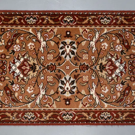 Bremworth Tabriz New Zealand Persian style woven wool floor rug - reds and browns L-1400 W-700