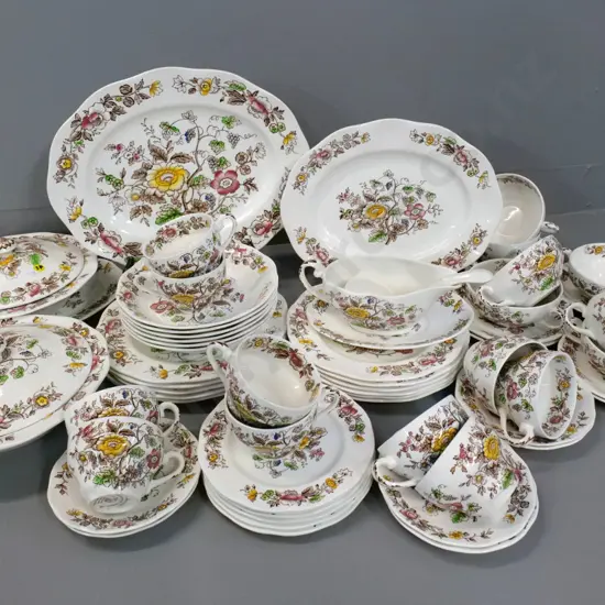 large assortment of Wedgwood 'Windermere' dinnerware - a few pieces have crazing