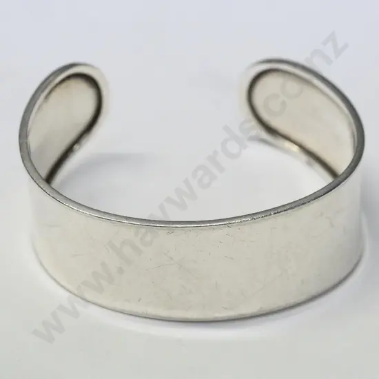 silver cuff bangle stamped 905