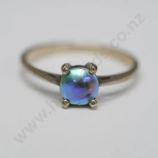 paua pearl ring stamped 925