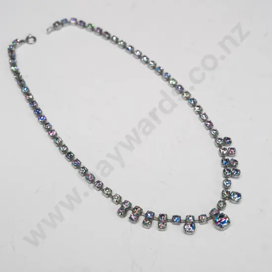 multi coloured crystal necklace