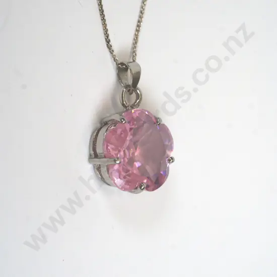 pink stone necklace
