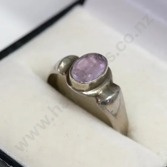 silver amethyst ring stamped 925