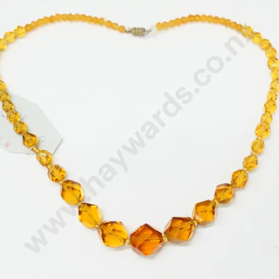 amber beaded necklace