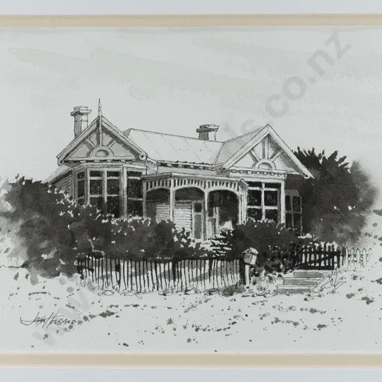 John Husband 2005 -framed watercolour "55 Riverton Road" H-180 W-230