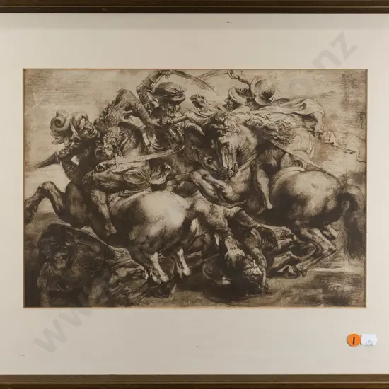 framed print - battle scene H-250 W-360