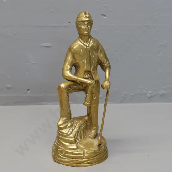 cast brass coal miner figure H-230