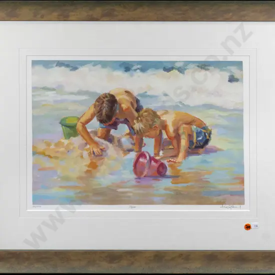 Lucelle Raad - framed ltd edition print "Diggers" 363/400