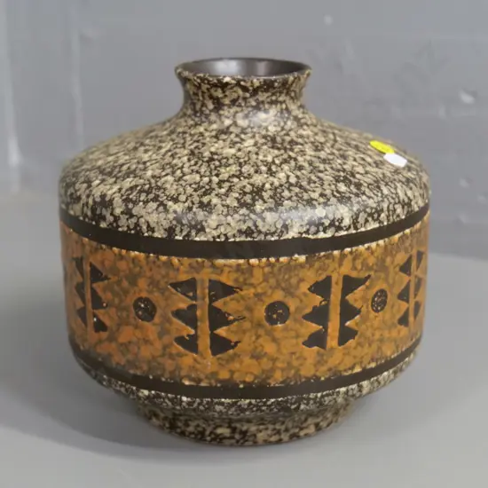 German pottery narrow-mouth vase - stamped No 3052 H-200 Diameter 200