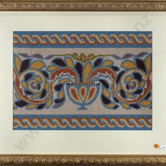 gilt framed needlework - H-300 W-420