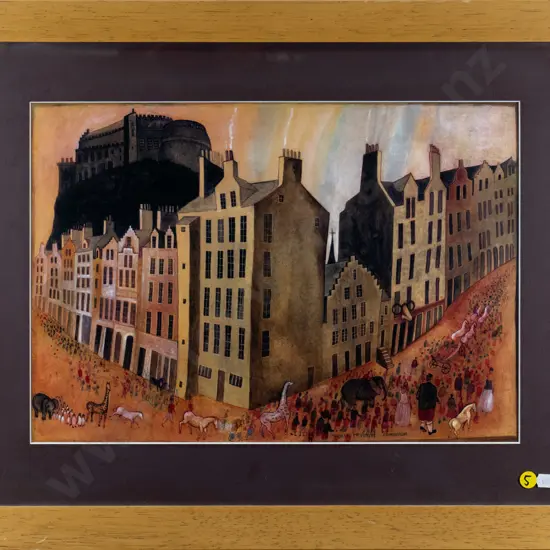 Michael McVeigh -framed print "Edinburgh" H-280 W-400