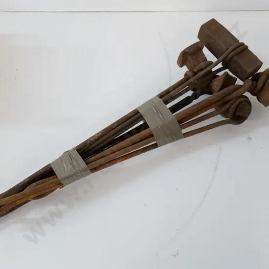 vintage wheelright / blacksmith tools from workshop of James Clark (1853-1944) Balclutha. Approx. L-600