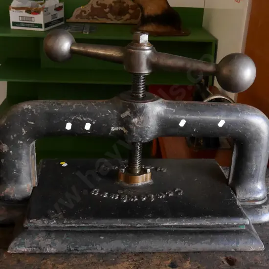 Canterbury Provincial Railways (1863-1876) heavy cast iron press H-440 W-750 D-360