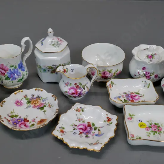 English bone china - various Royal Albert and Royal Crown Derby items