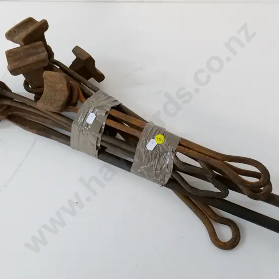 vintage wheelright / blacksmith tools from workshop of James Clark (1853-1944) Balclutha. Approx. L-600