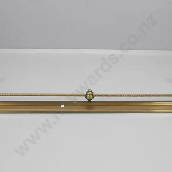 brass hearth surround with twist rails and finials H-130 W-1500 D-430