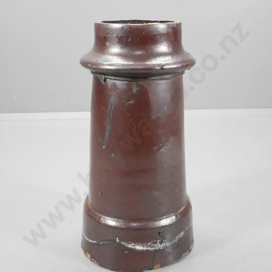 vintage salt-glazed chimney pot H-650 D-310 at base