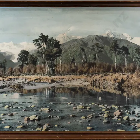 framed Whites Aviation hand coloured photograph (some areas of discolouration and marking) H-550 W-990