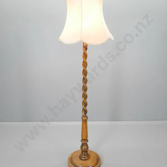 beech barley twist standard lamp - wear/damage to empire shade H-1800 shade D-530