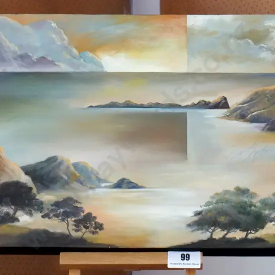 Brian Strong '09 - boxed oil on canvas "Vale of light" H-380 W-760