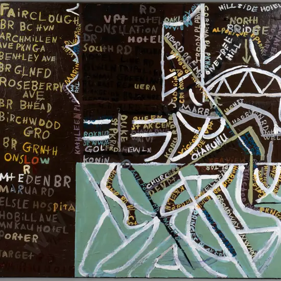 Sedgwick - boxed oil on canvas - Auckland streets H-800 W-800