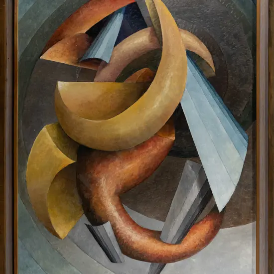 F Grayson 1974  - framed oil "Vortex" H-1210 W-860