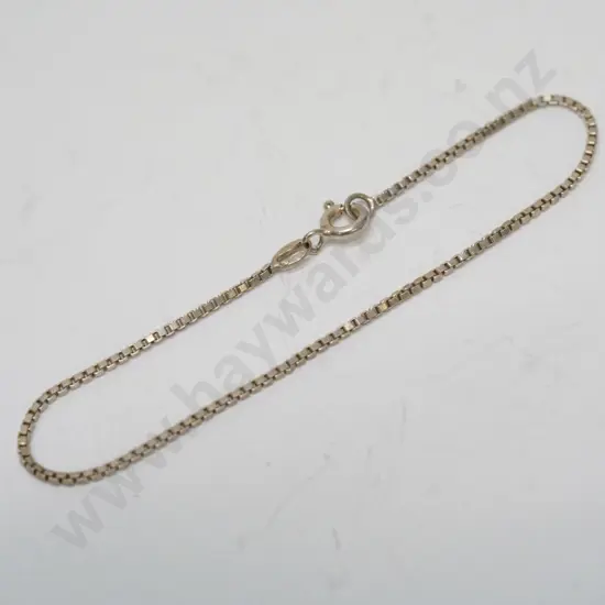 silver square link bracelet stamped 925