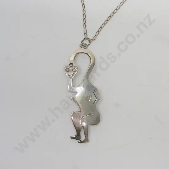 silver figure pendant stamped 925