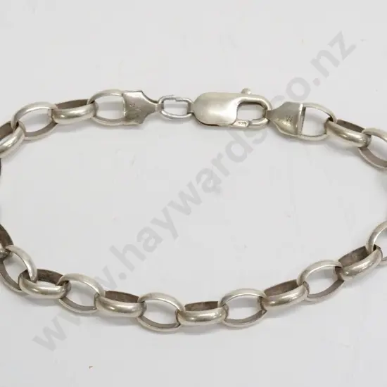 silver chain link braclet stamped 925