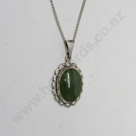 greenstone necklace stamped stg