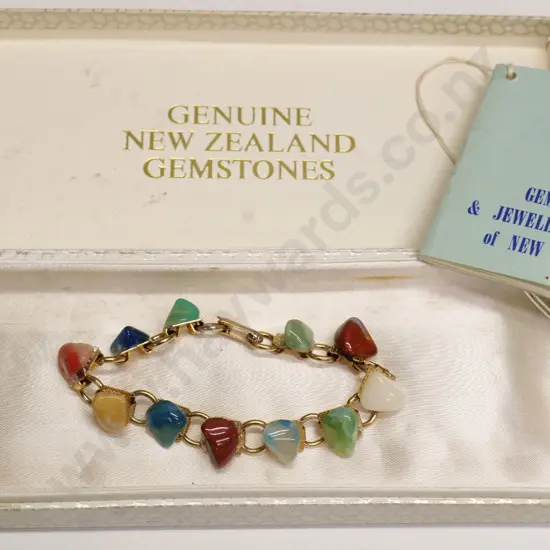 multi coloured stone bracelet including booklet