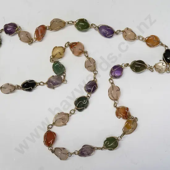 various stone necklace