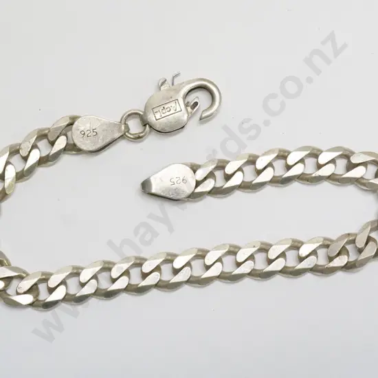silver link chain bracelet stamped 925