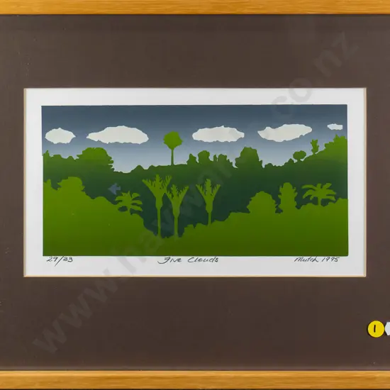 Mutch 1995 - framed ltd edition print 29/33 "Five Clouds" H-130 W-260