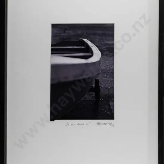 illegible signature '06- framed photograph "On the ramp 2" H-150